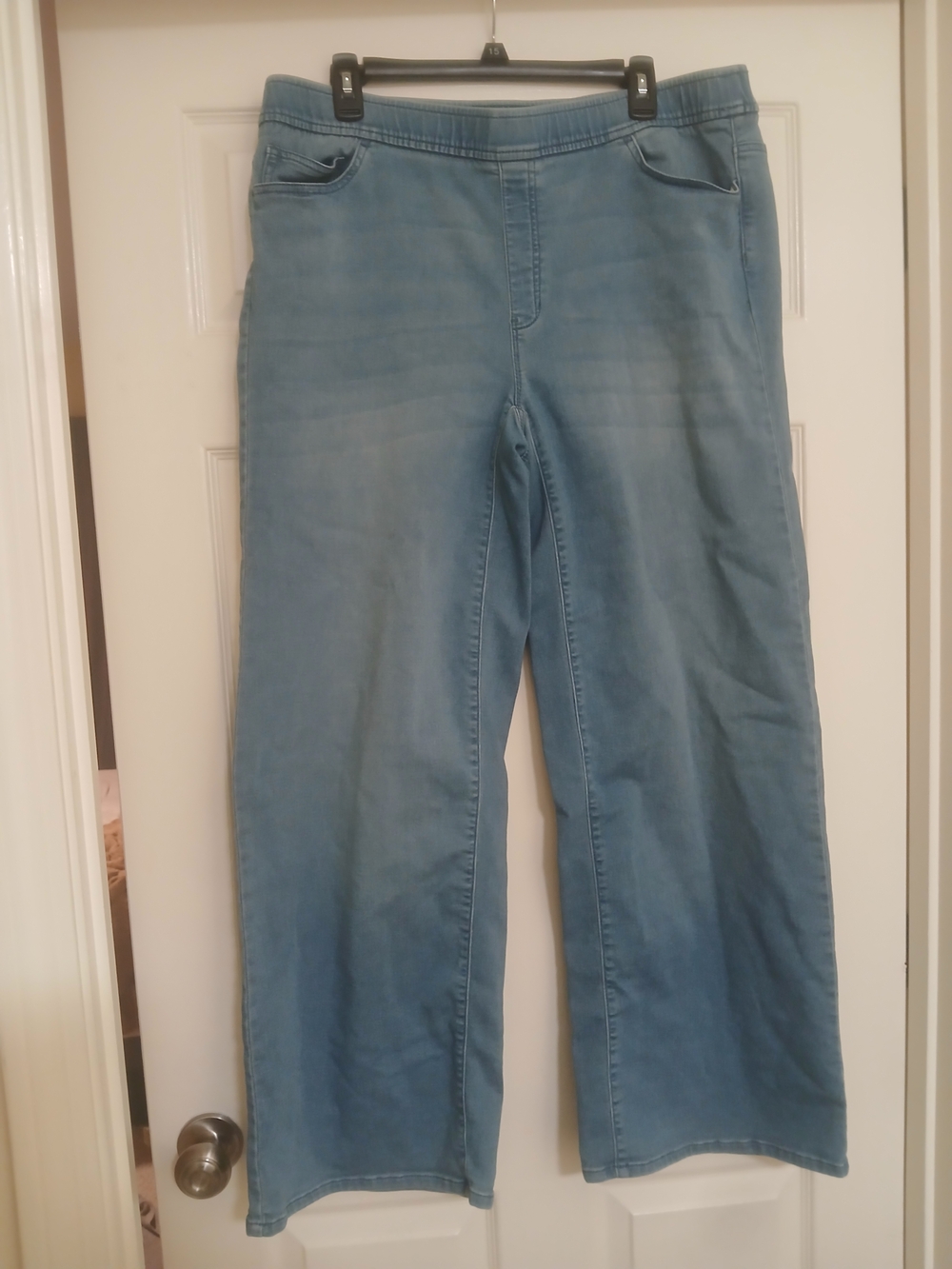 J. Jill Light Blue Wide Leg Jeans Elastic Pull-up Waist